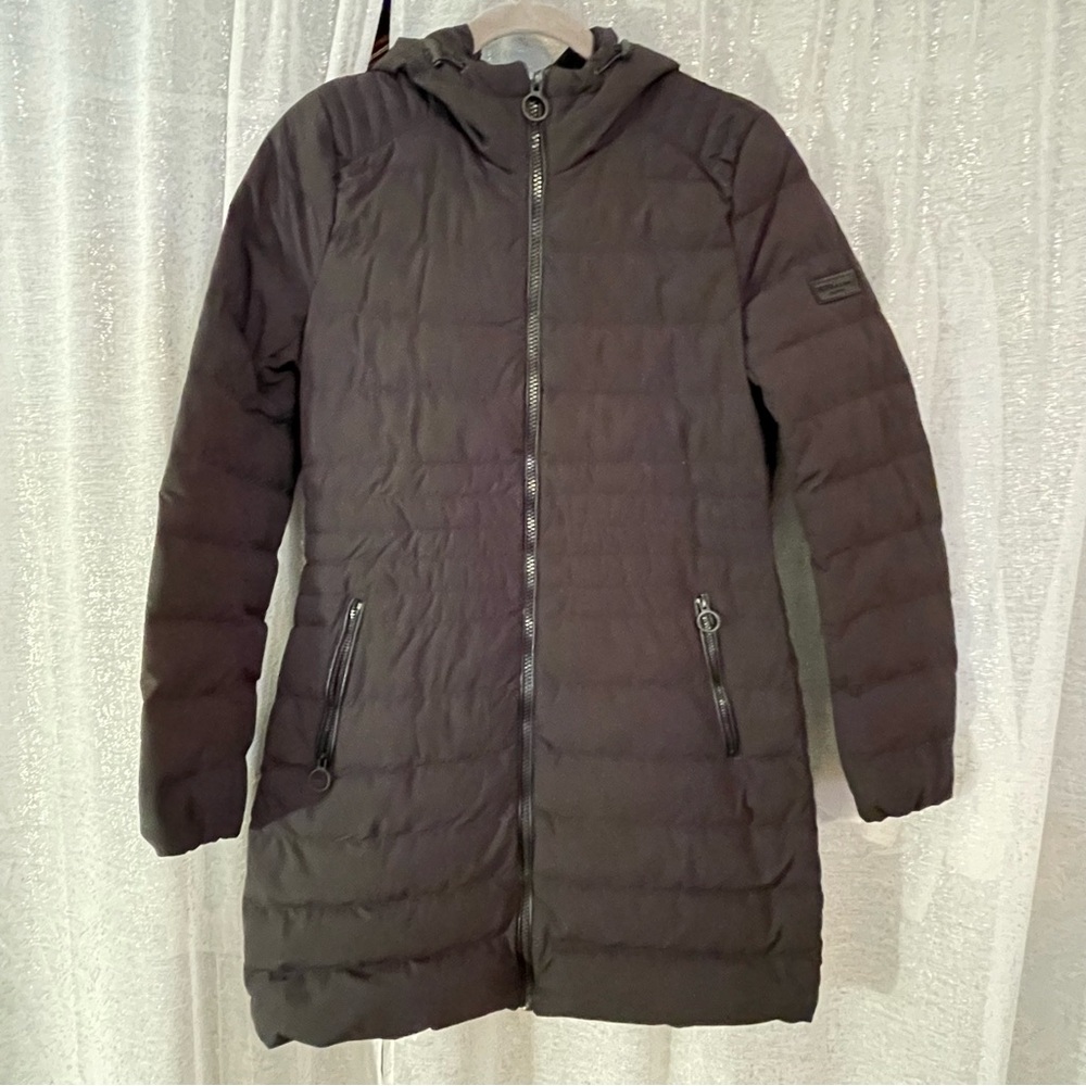 BCBGen Light Black Hooded Down Coat size XS